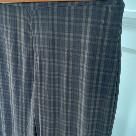 Tiger Mist Brown Plaid Flared Pull-On Bell Bottom Pants  Size Medium - Picture 2 of 3